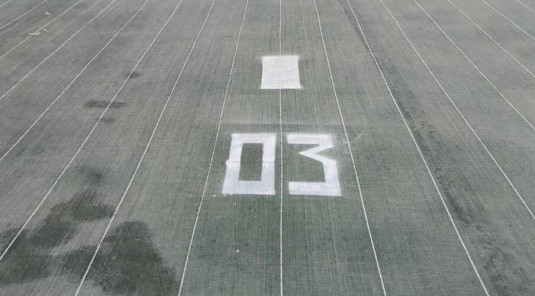 Les marquages de piste sont terminés